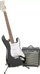 Squier by Fender Stratocaster Electric Guitar Starter Pack, Laurel Fingerboard, w zestawie Frontman 10G Guitar Amp, Padded Gig Bag, Cable, Strap & Strings - Gitary elektryczne - miniaturka - grafika 1