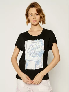 Koszulki i topy damskie - Guess T-Shirt Glamour Tee W0GI50 K46D0 Czarny Regular Fit - grafika 1