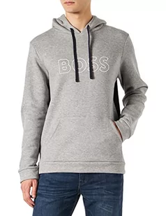 BOSS Męska bluza z kapturem Contemporary, Medium Grey33., S - Bluzy męskie - miniaturka - grafika 1