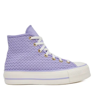Trampki Converse Chuck Taylor All Star Lift Platform Knit Kadın Mor A13644C Fioletowy - Trampki damskie - miniaturka - grafika 1