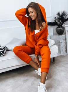 Komplet dresowy damski AMILIA PREMIUM pomarańczowy Dstreet AY0744-XL - Dresy damskie - miniaturka - grafika 1
