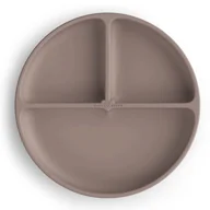 Miseczki i talerzyki dla dzieci - Trójdzielny talerz silikonowy z przyssawką PINK, BabySteps - miniaturka - grafika 1