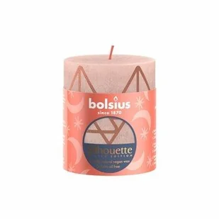 Bolsius Świeca pieńkowa rustic Silhouette 80/68 Mglisty Róż + choinki - Woda - miniaturka - grafika 1