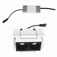 Lampy ogrodowe - Podtynkowa lampa z zasilaczem i modułem LED Modular H180.02 + HM180 2L + HT180 6W ON/OFF Maxlight LED 6W 3000K czarna biała - miniaturka - grafika 1