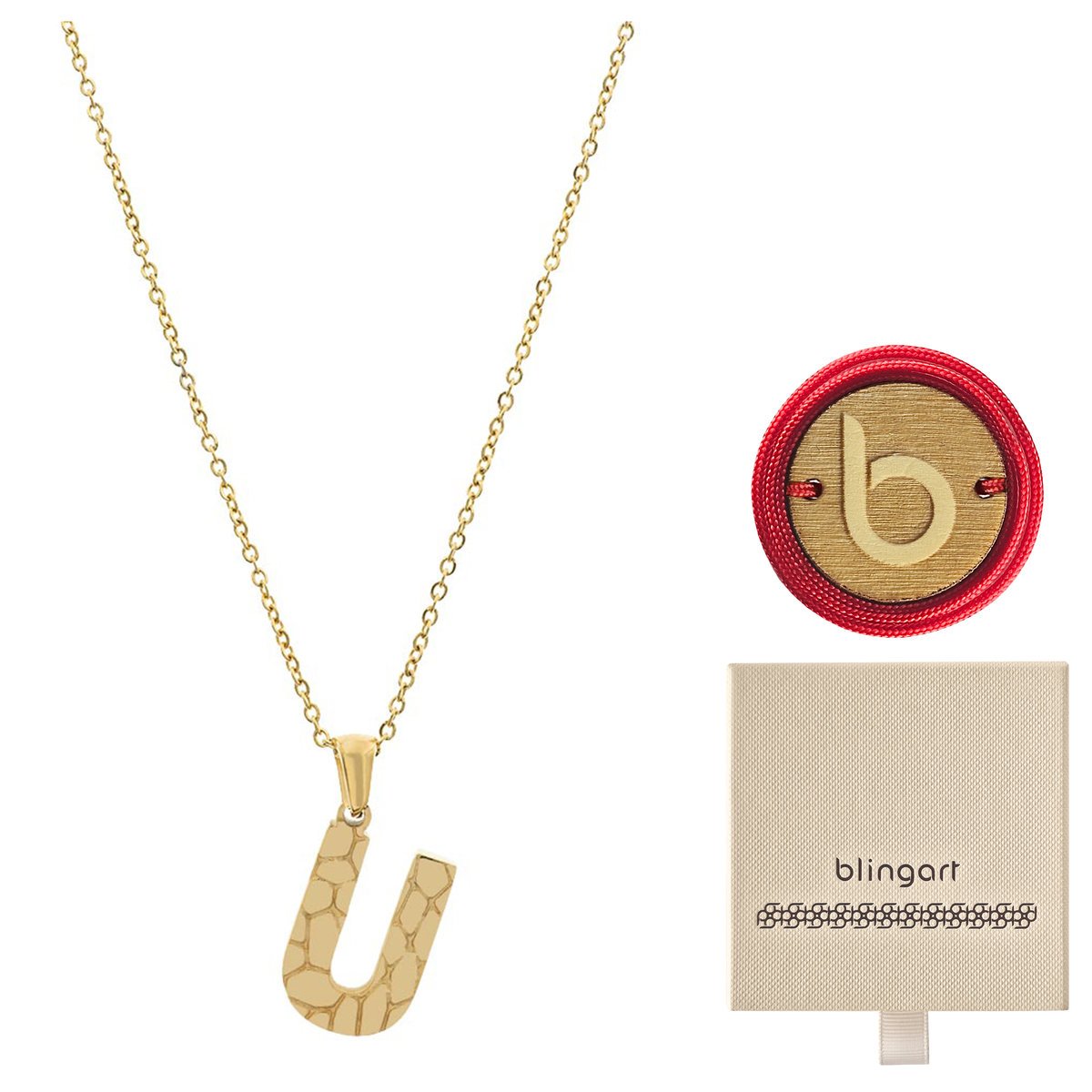 Naszyjnik łańcuszek celebrytka pozłacany z literą