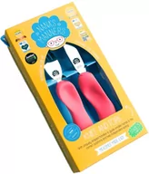 Sztućce dla dzieci - Nana's Manners, Sztućce kształtujące chwyt: Widelec, Nóż, Pink Blossom, 3+ - miniaturka - grafika 1