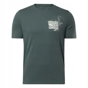 Koszulki męskie - REEBOK - T-SHIRT MĘSKI - GS REEBOK NEIGHCORHOOD SS HM6253 ZIELONY - miniaturka - grafika 1