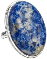 Pierścionki - Lapis Lazuli Przepiękny Pierścionek Srebro R10-26 Certyfikat Unikat - miniaturka - grafika 1