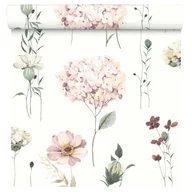 Tapety - Tapeta Hortensje biało-różowa flizelinowa - miniaturka - grafika 1