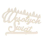 Scrapbooking - EKO-DECO, napis Wesołych Świąt z choinkami - miniaturka - grafika 1