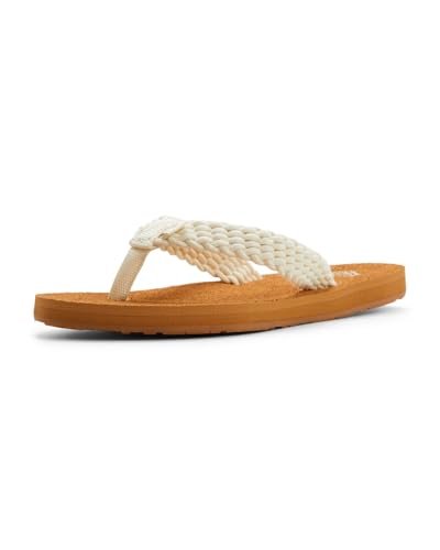 Roxy Klapki damskie Porto Rope, naturalny, 41 EU