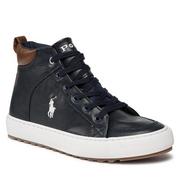 Buty dla chłopców - Sneakersy Polo Ralph Lauren RF104273 Navy Burnished W/ Cream Pp - miniaturka - grafika 1