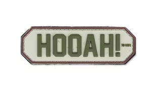 101 Inc. - Naszywka 3D - HOOAH - Piaskowy - Odzież taktyczna i umundurowanie - miniaturka - grafika 1