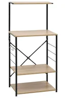 Meble kuchenne - Stojący regał w stylu loft czarny + dąb Z7-C68 - miniaturka - grafika 1