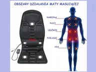 Masażery - MATA MASUJĄCA GRZEJĄCA Z PILOTEM SAMOCHODU DOMU MATA NA SIEDZENIE MASUJĄCA - miniaturka - grafika 1