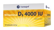 Witaminy i minerały - Witamina D3 4000 IU, 50 tabletek /Farmapol/ - miniaturka - grafika 1