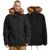 Odzież taktyczna i umundurowanie - Kurtka zimowa BRANDIT Fishtail Parka - Czarna - miniaturka - grafika 1