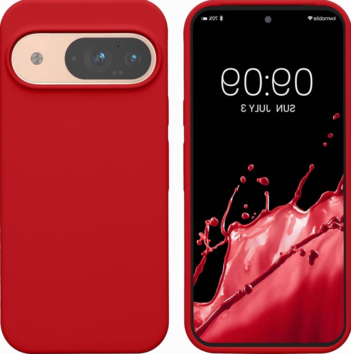 Etui do telefonu silikonowe matowe czerwone odporne na upadki