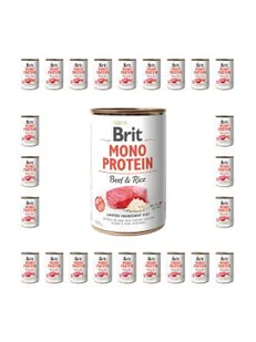 Brit mono protein beef & rice 400g - Mokra karma dla psów - miniaturka - grafika 1