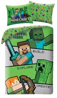 Pościel dla dzieci - Pościel dziecięca MINECRAFT 140x 200 cm Creeper Halantex 100% microfibra - miniaturka - grafika 1