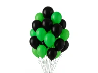 Balony i akcesoria - Zestaw balonów lateksowych czarno-zielone - średnie - 20 szt. - miniaturka - grafika 1