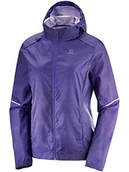 Kurtki damskie - Salomon Damska kurtka Agile Windbreaker poliester, spadochronowy fioletowy/głęboki niebieski, duża - miniaturka - grafika 1