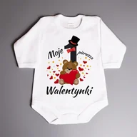 Body - Moje pierwsze walentynki - miś - body dziecięce - miniaturka - grafika 1