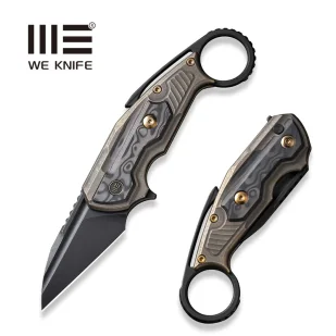 Nóż składany WeKnife Yardbird Bronze Titanium/Rose Carbon Fiber, Black Stonewashed CPM 20CV by Maciej Torbé (WE22021-2) - Noże - miniaturka - grafika 1
