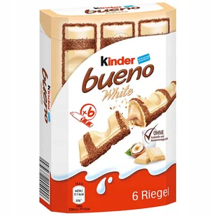 Kinder Bueno White Batoniki 6 szt z Niemiec - Przekąski dla dzieci Kinder Bueno White Batoniki 6 szt z Niemiec - Przekąski dla dzieci - miniaturka - grafika 1