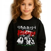 Bluzy dla dziewczynek - Bluza Dziecięca Czarna KATSEYE WORLD TOUR Muzyka K-pop Prezent - 152 cm Wz - miniaturka - grafika 1