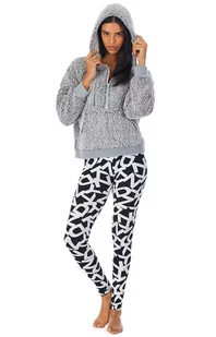 DKNY piżama damska/dres na długi rękaw i długimi nogawkami YI2922599, Kolor szary melanż-wzór, Rozmiar XS, DKNY - Primodo.com - Piżamy damskie - miniaturka - grafika 1