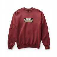 Bluzy męskie - Bluza z haftem Naruto Eyes - Bordowa, Bawełna Premium, Unisex L - miniaturka - grafika 1