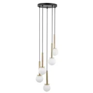 Lampy sufitowe - Wisząca lampa Daisy 40771 Sigma bubbles sople do jadalni złota biała - miniaturka - grafika 1