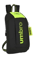 Plecaki - Mini Plecak Umbro Essentials do codziennego użytku, 220x100x390 mm, Czarny/Limonkowy - miniaturka - grafika 1