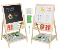 Tablice dla dzieci - Tablica Magnetyczna Kredowa Obrotowa Dla Dzieci Alfabet Liczydło Bezpieczna - miniaturka - grafika 1