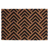 Wycieraczki - Wycieraczka Spica brązowo-czarna 60 x 40 cm kokos Inspire - miniaturka - grafika 1