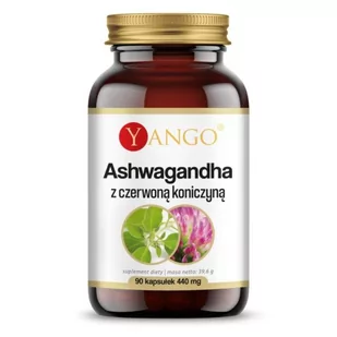 Ashwagandha z czerwoną koniczyną 90 kaps Yango - Suplementy naturalne - miniaturka - grafika 1