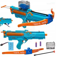 Zabawki militarne - Kusza Pistolet Na Kulki Żelowe Strzałki I Lotki 3W1 Automatyczna Elektryk - miniaturka - grafika 1