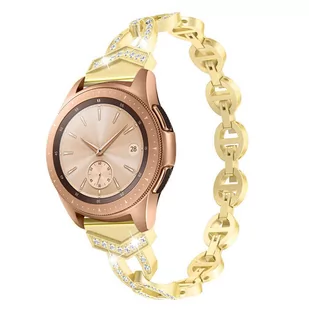 opaska pasek bransoleta DIAMONDS "9" Garmin GARMIN VENU 2S / VENU 3S / Vivoactive 4S / Huawei Watch GT 4 41mm GOLD - Akcesoria do smartwatchy - miniaturka - grafika 1