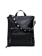 Torebki damskie - Desigual Women's Accessories PU plecak średni, czarny, jeden rozmiar - miniaturka - grafika 1