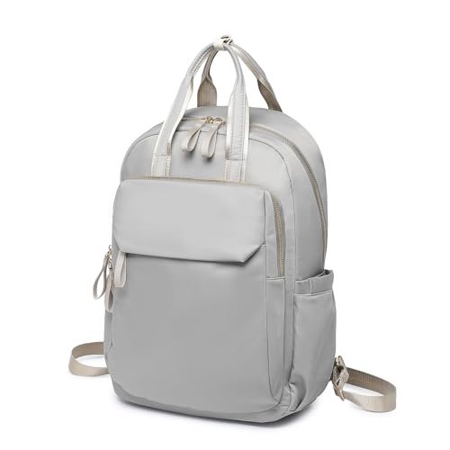 Miss Lulu Plecak na komputer damski, plecaki uniwersyteckie i szkolne, torba na plecak damski na podróż, plecak biurowy dla kobiet, duża pojemność, wodoodporny, Szary, L, Casual