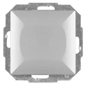 Wyłączniki światła i elektryczne - Abex Perła srebrny łącznik dzwonkowy z podświetleniem WP-6/7PS WP-6/7P/S-srebrny - miniaturka - grafika 1