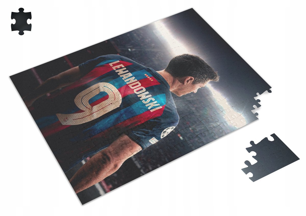 Puzzle Robert Lewandowski Barca pudełko A3 252e #1