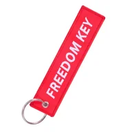 Akcesoria motoryzacyjne - Brelok do kluczy FREEDOM KEY klucz wolności czerwony - miniaturka - grafika 1