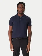 Koszulki męskie - Calvin Klein Polo LV04LC254G Granatowy Slim Fit - miniaturka - grafika 1