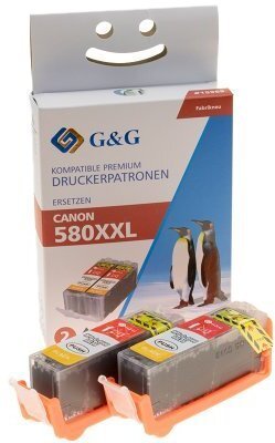 Tusz G&G XXL-kartridże zestaw 2 kompatybilny z Canon PGI-580BK XXL 15968