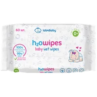 Chusteczki nawilżane - Lab4baby H2O Wipes Baby, chusteczki nawilżane wodą, od urodzenia, 60 sztuk - miniaturka - grafika 1