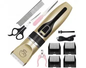 Maszynki do strzyżenia - Zestaw do strzyżenia zwierząt maszynka/trymer z akcesoriami 5w1 - miniaturka - grafika 1
