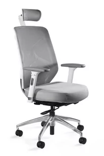 Fotel biurowy, krzesło biurowe UniqueMeble Fotel biurowy, ergonomiczny, Hero, biały, szary - Fotele i krzesła biurowe - miniaturka - grafika 2