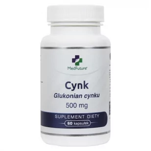 Cynk 500 mg (glukonian cynku), 60 kapsułek (Medfuture) - Witaminy i minerały - miniaturka - grafika 1